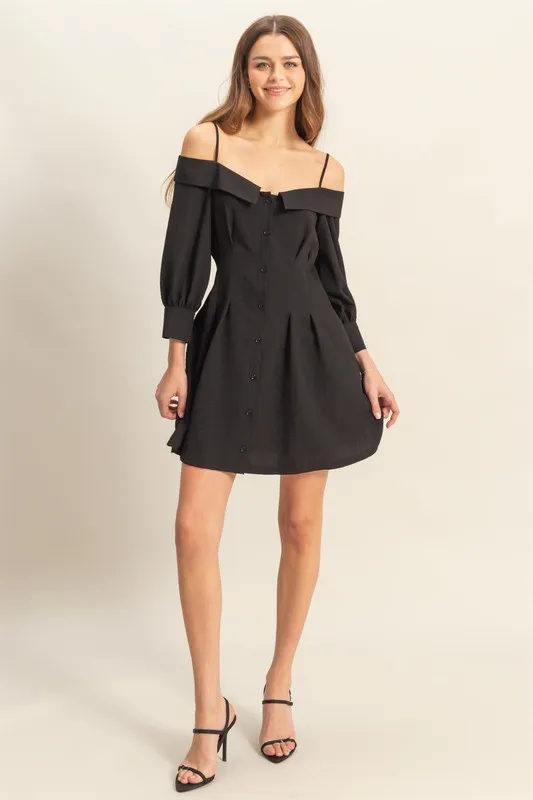 Button Down Spaghetti Strap Mini Dress with Pockets, image 4