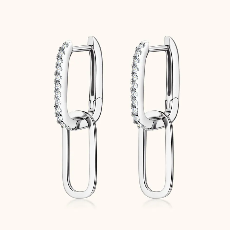 925 Sterling Silver Moissanite Earrings, image 4