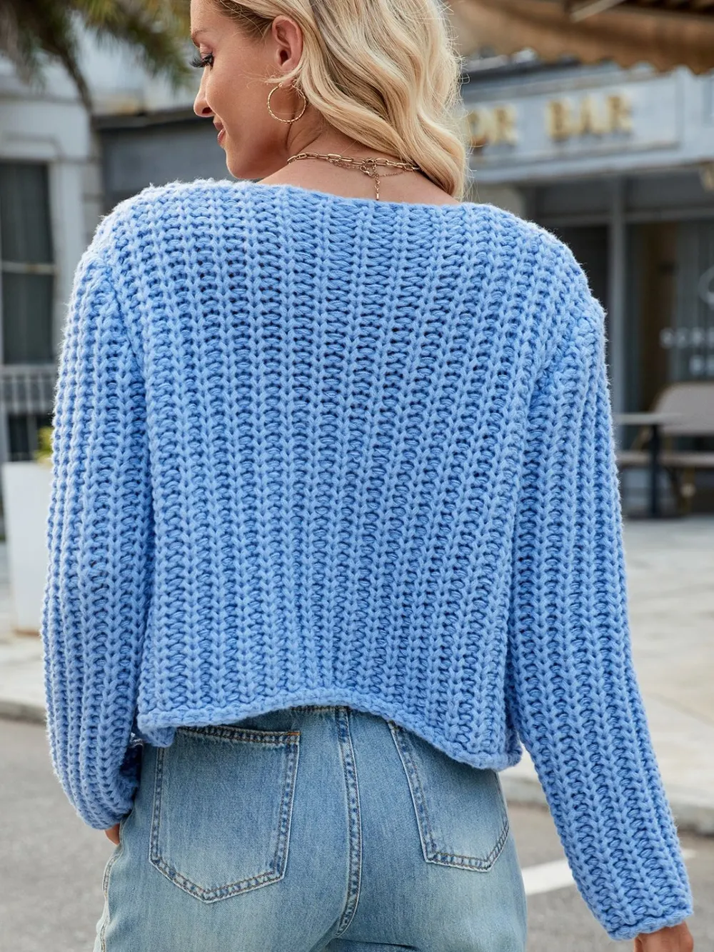 Round Neck Button Up Cardigan with Pockets, image 29