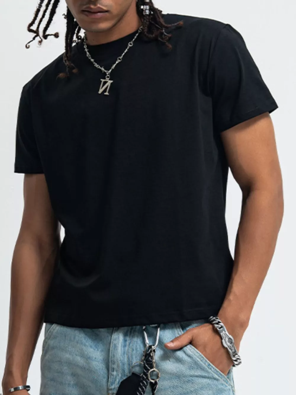 Men's Round Neck Short Sleeve T-Shirt, image 3