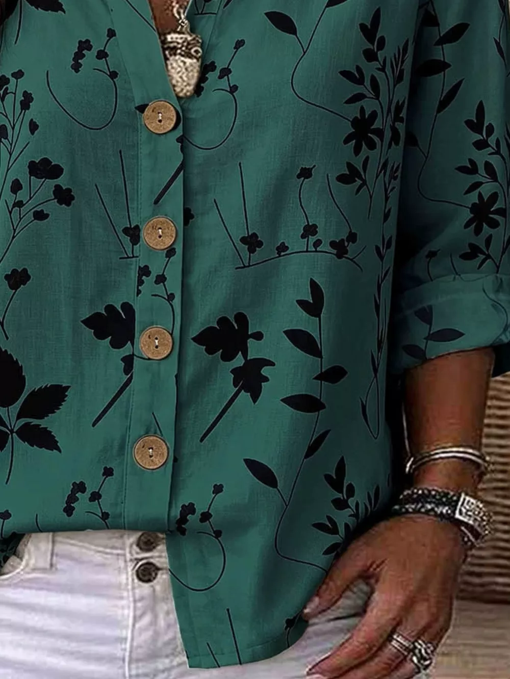 Notched Button Down Shirt, image 62