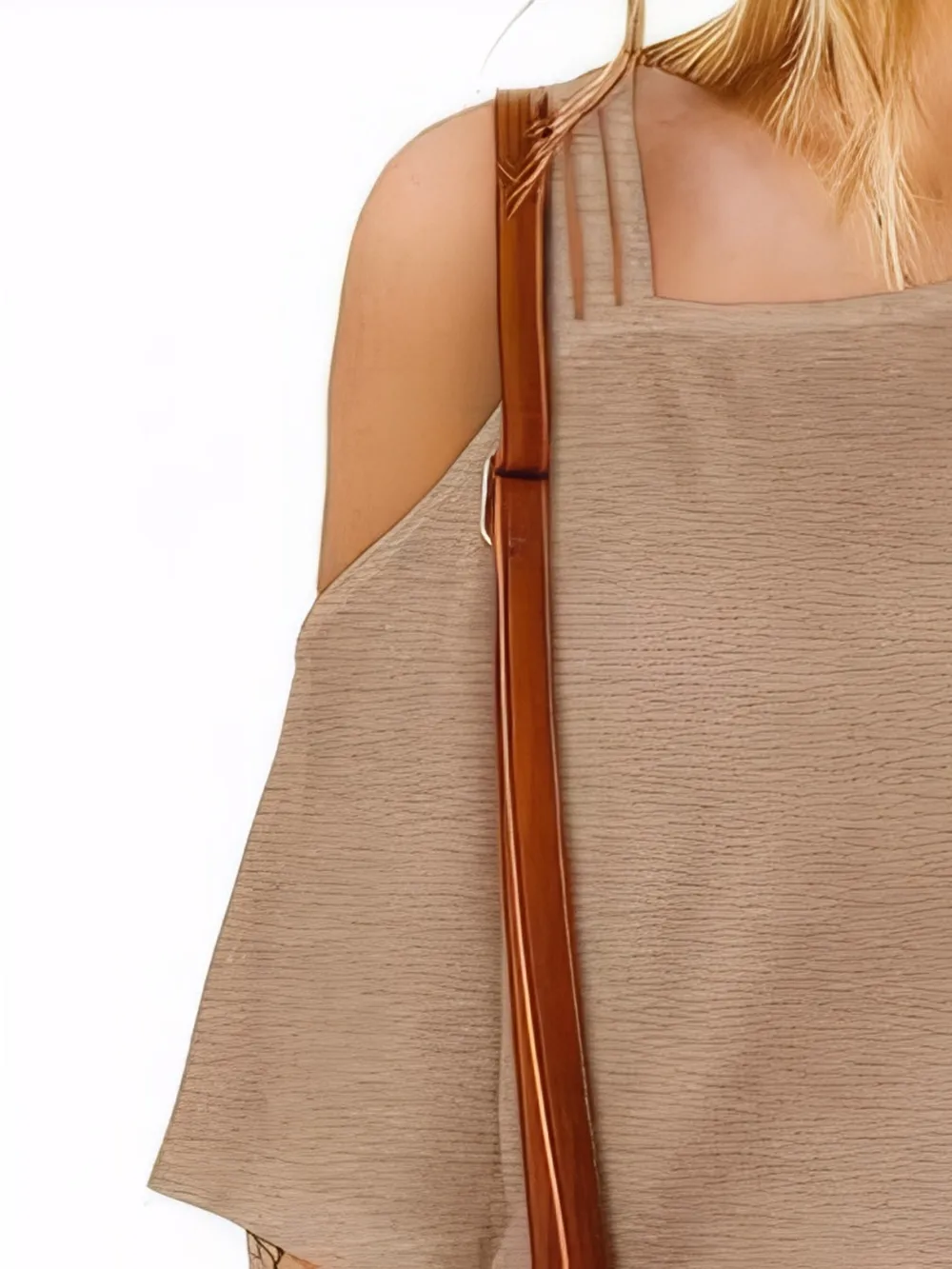 Asymmetrical Neck Half Sleeve T-Shirt, image 8