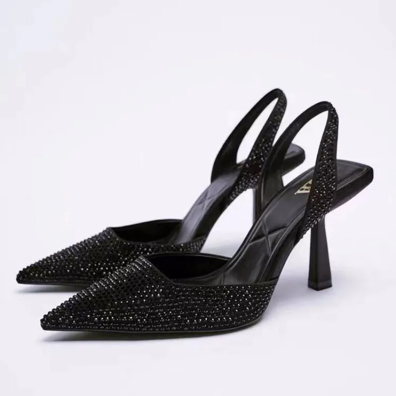 Rhinestone Slingback High Heel Pumps, image 5