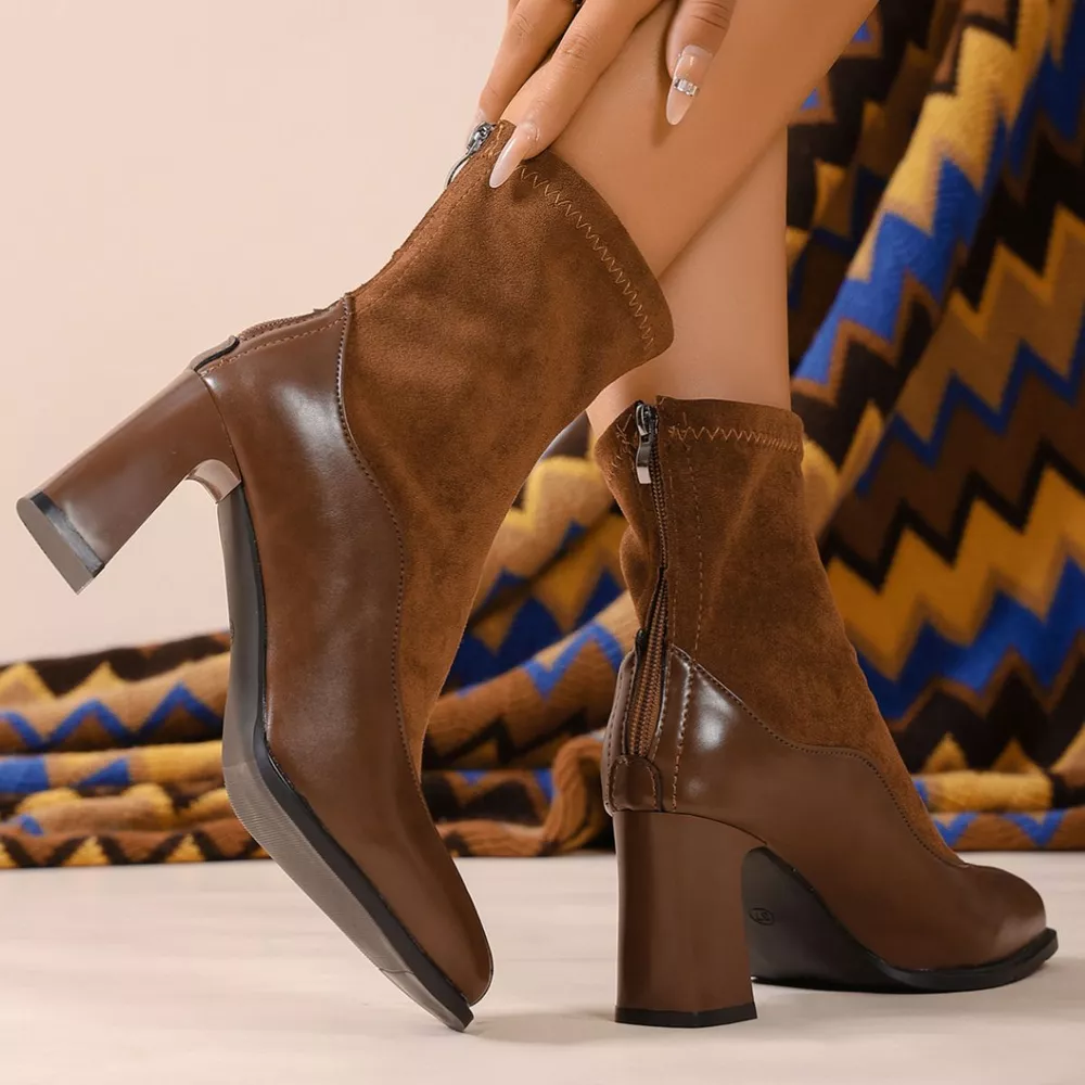 Square Neck Block Heel Boots, image 10