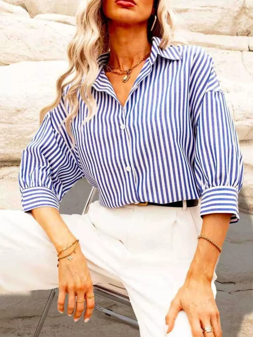 Striped Button-Down Shirt, image 3