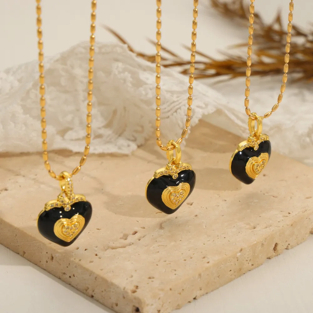 Titanium Steel Heart Shape Necklace, image 3