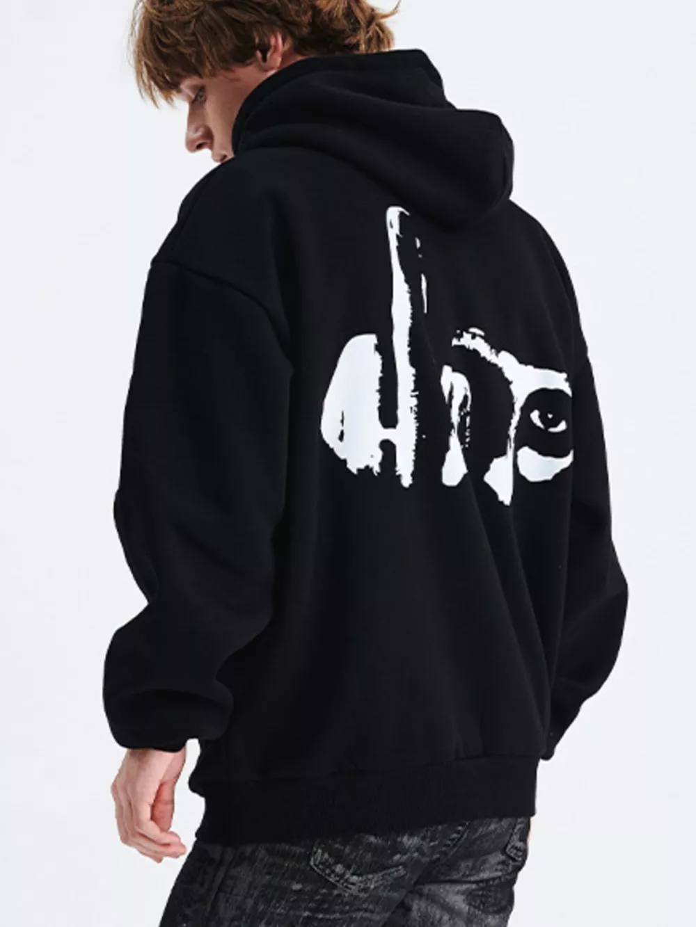 Men's Drop Shoulder Drawstring Hoodie, image 6