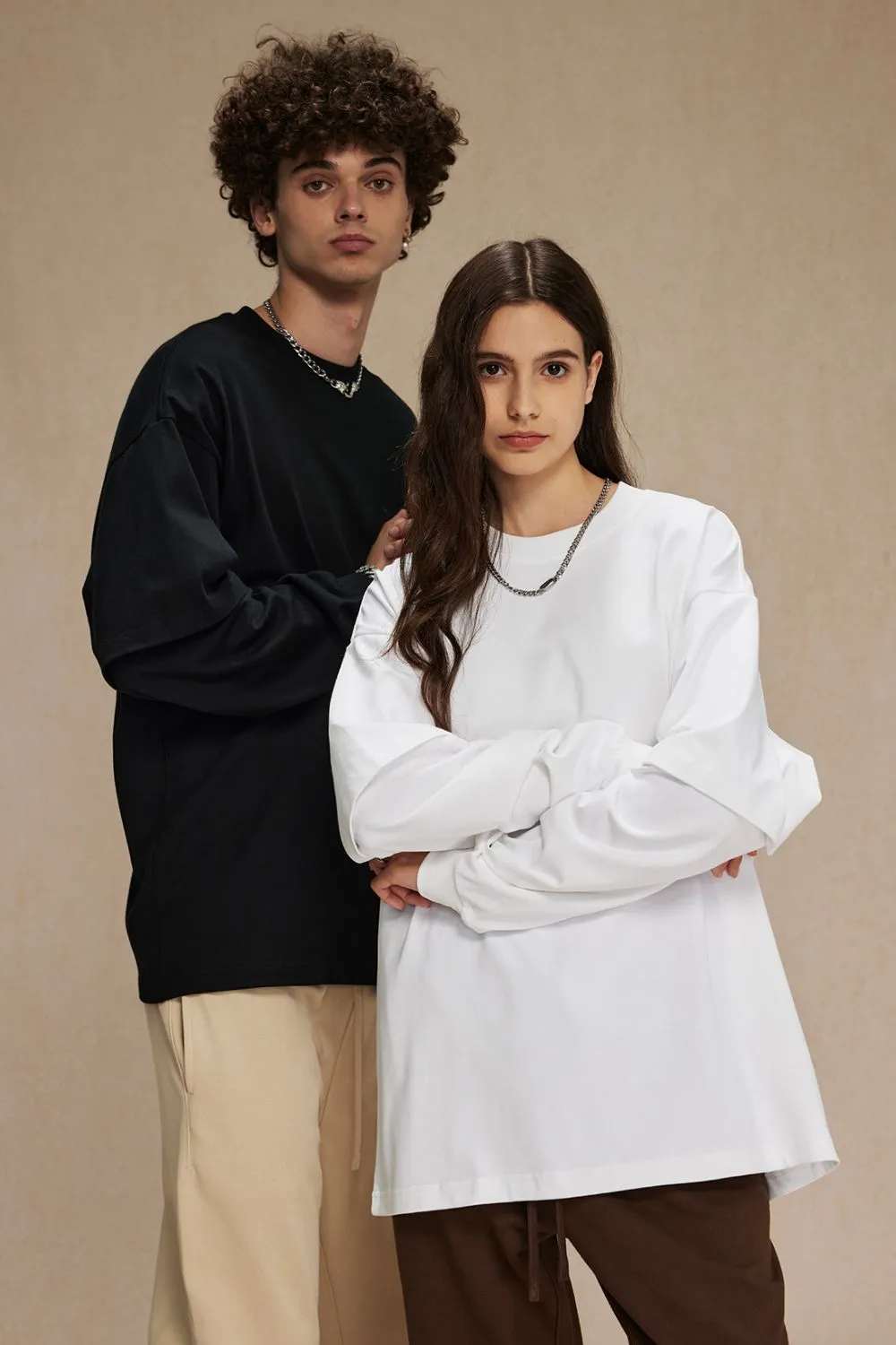 Men's Round Neck Long Sleeve T-Shirt, image 8