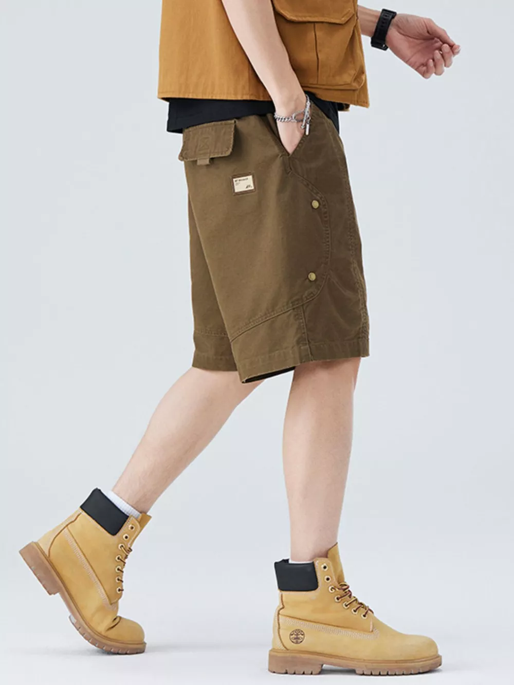 Men's Plus Size Casual Cargo Shorts, image 6