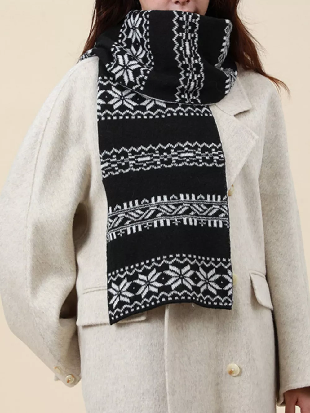 Christmas Snowflake Knit Scarf, image 12