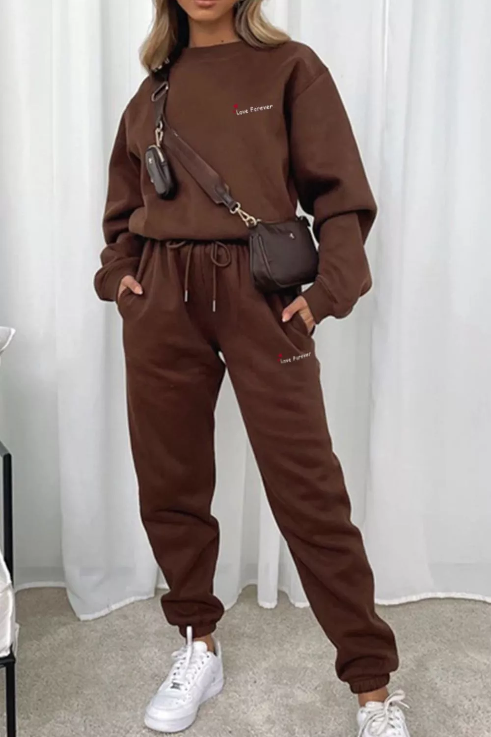 Round Neck Sweatshirt and Joggers Set, image 21