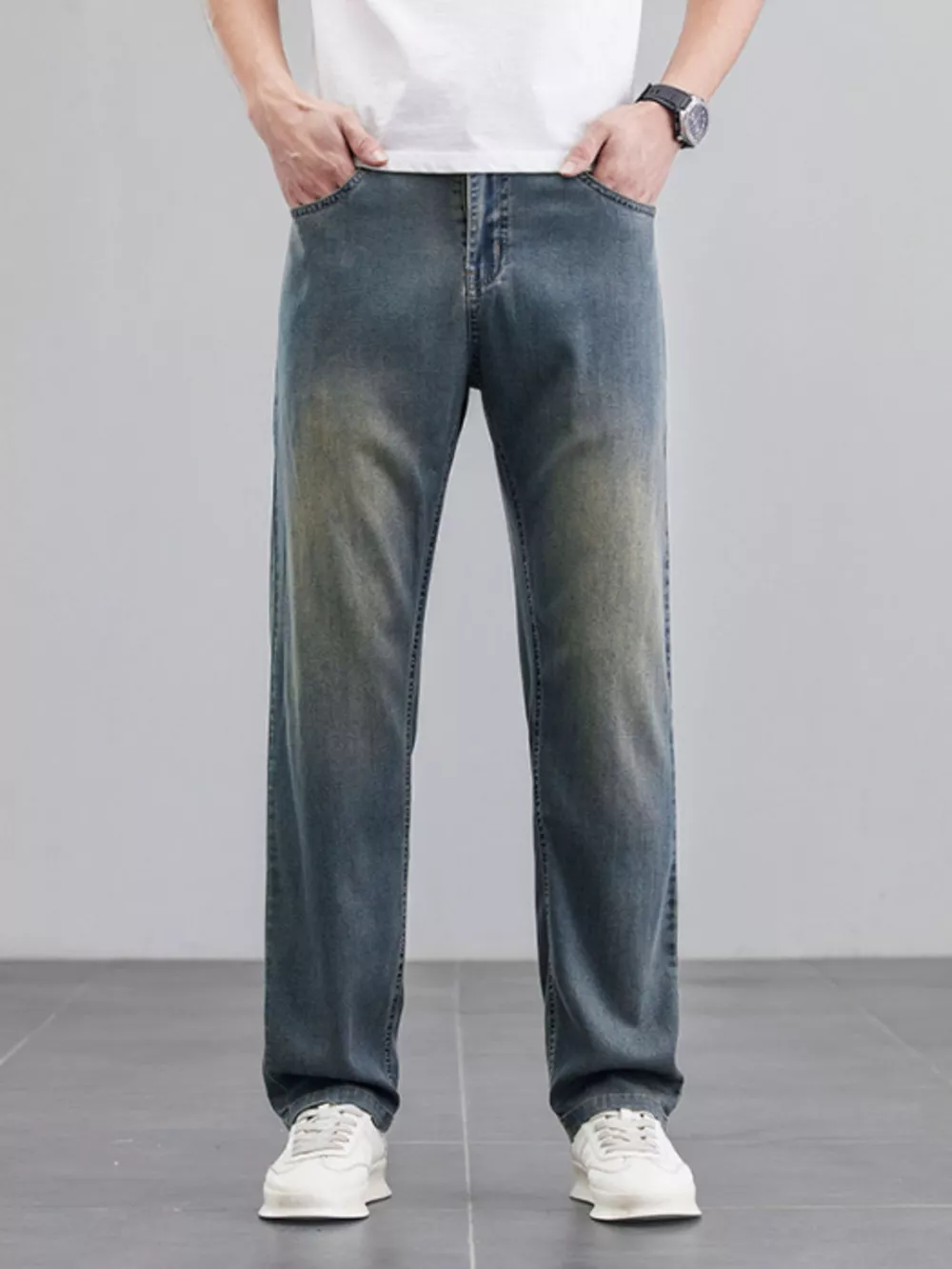 Men's Wide Leg Jeans, image 5