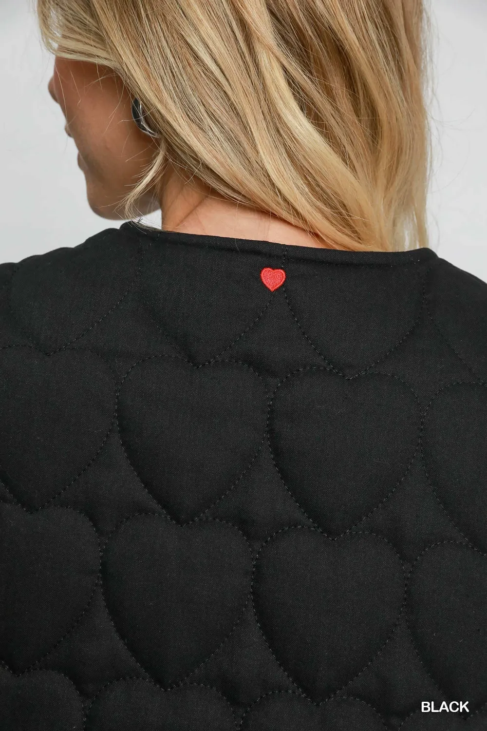 Heart Quilted Tie-Front Vest, image 5