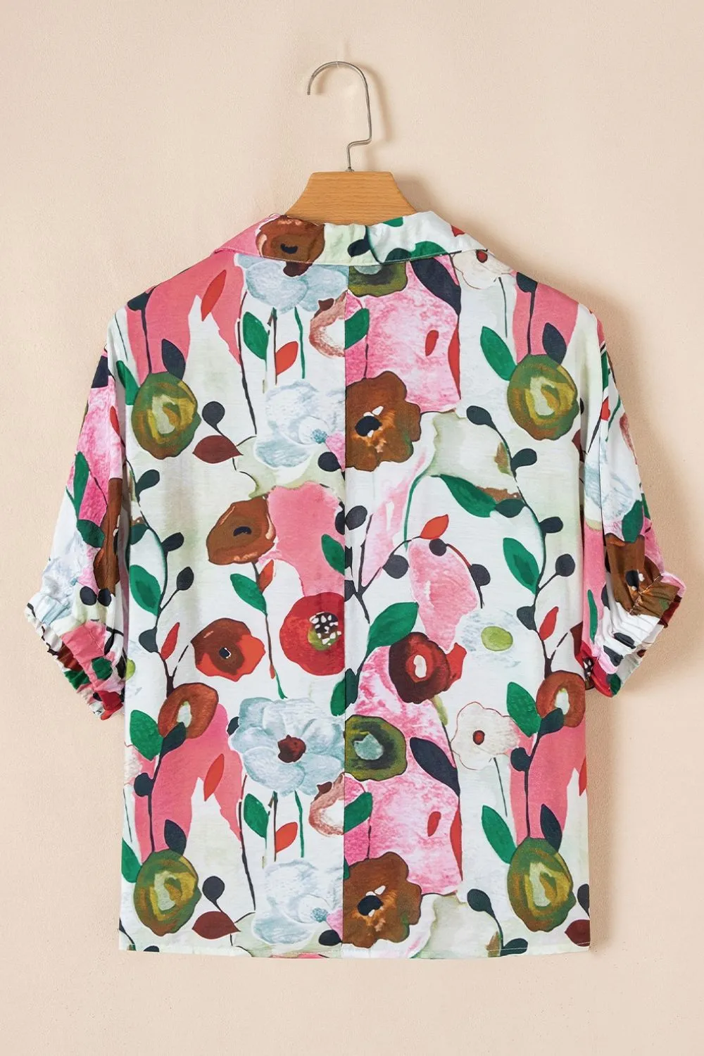 Floral Print Short Sleeve Blouse, image 12