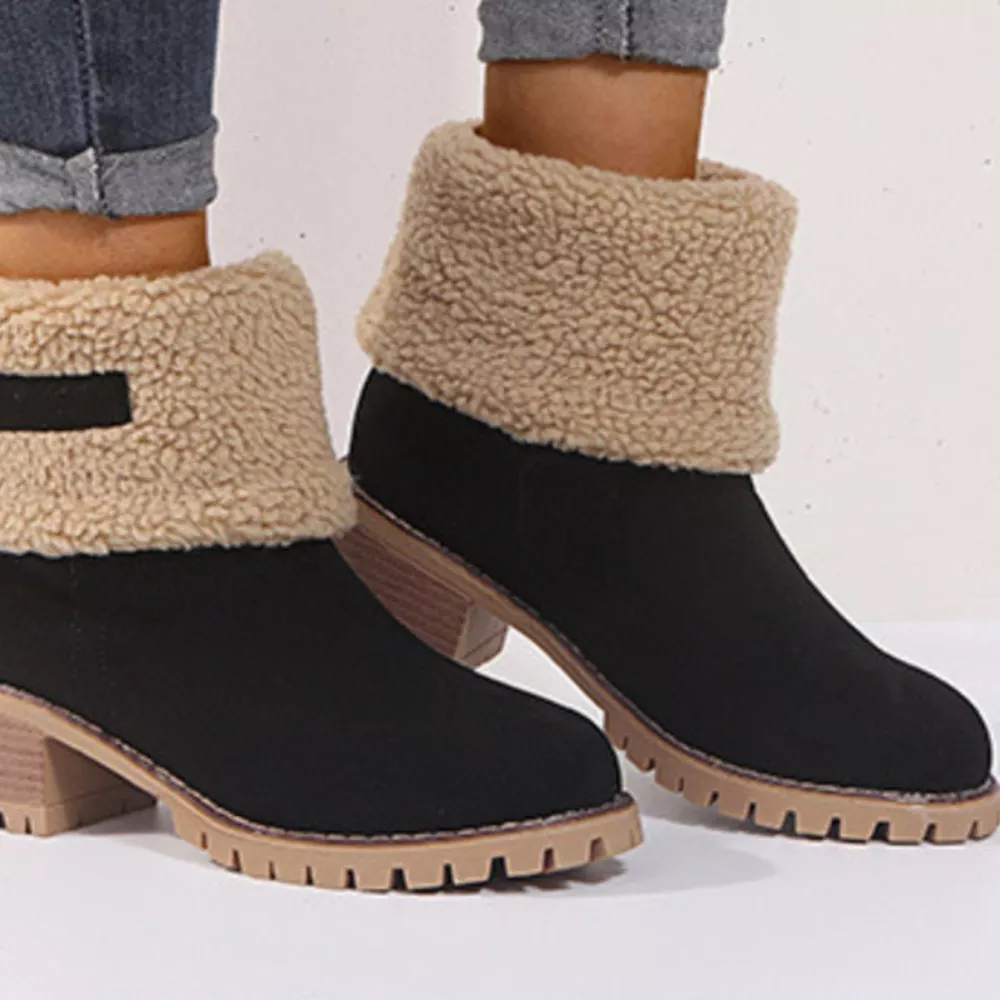 Round Toe Block Heels Boots, image 8