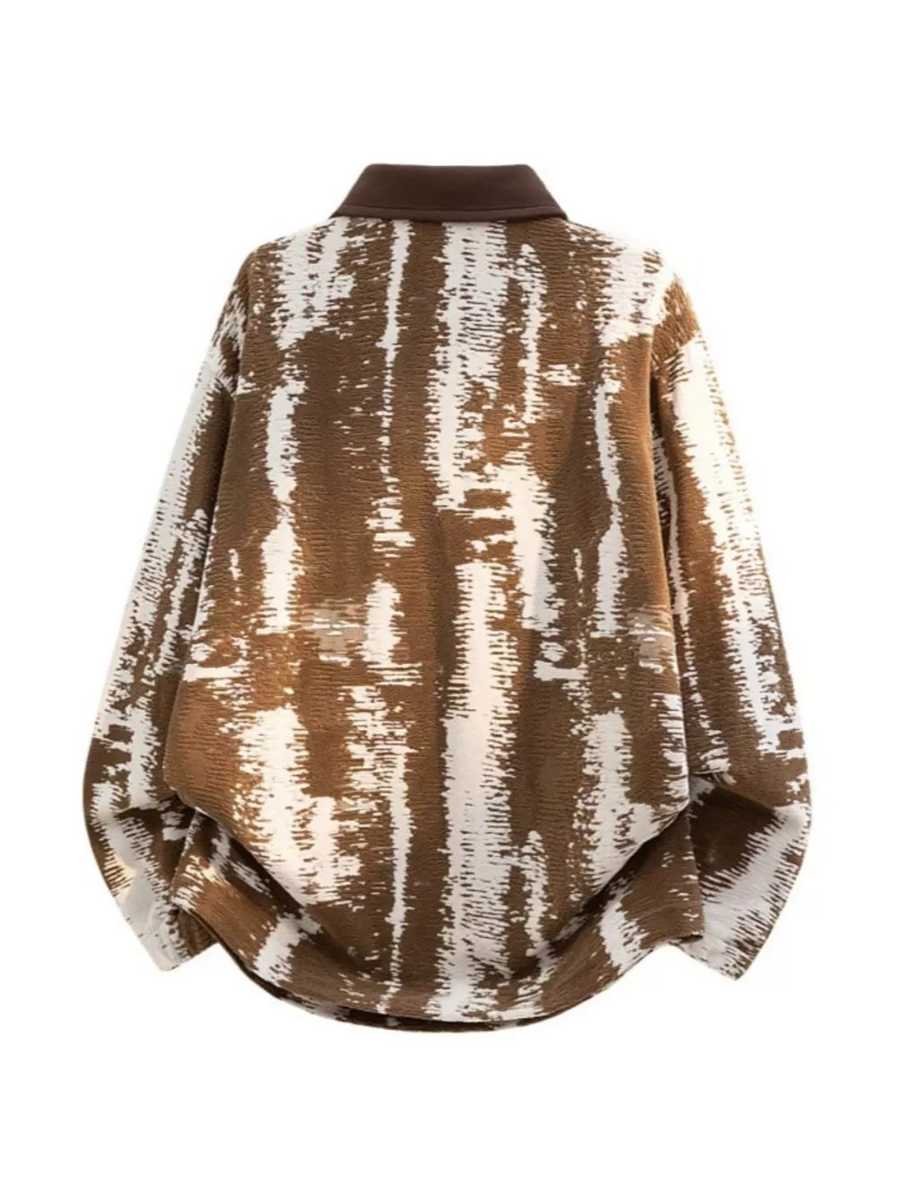 Men's Plus Size Lace Up Long Sleeve Blouse, image 5