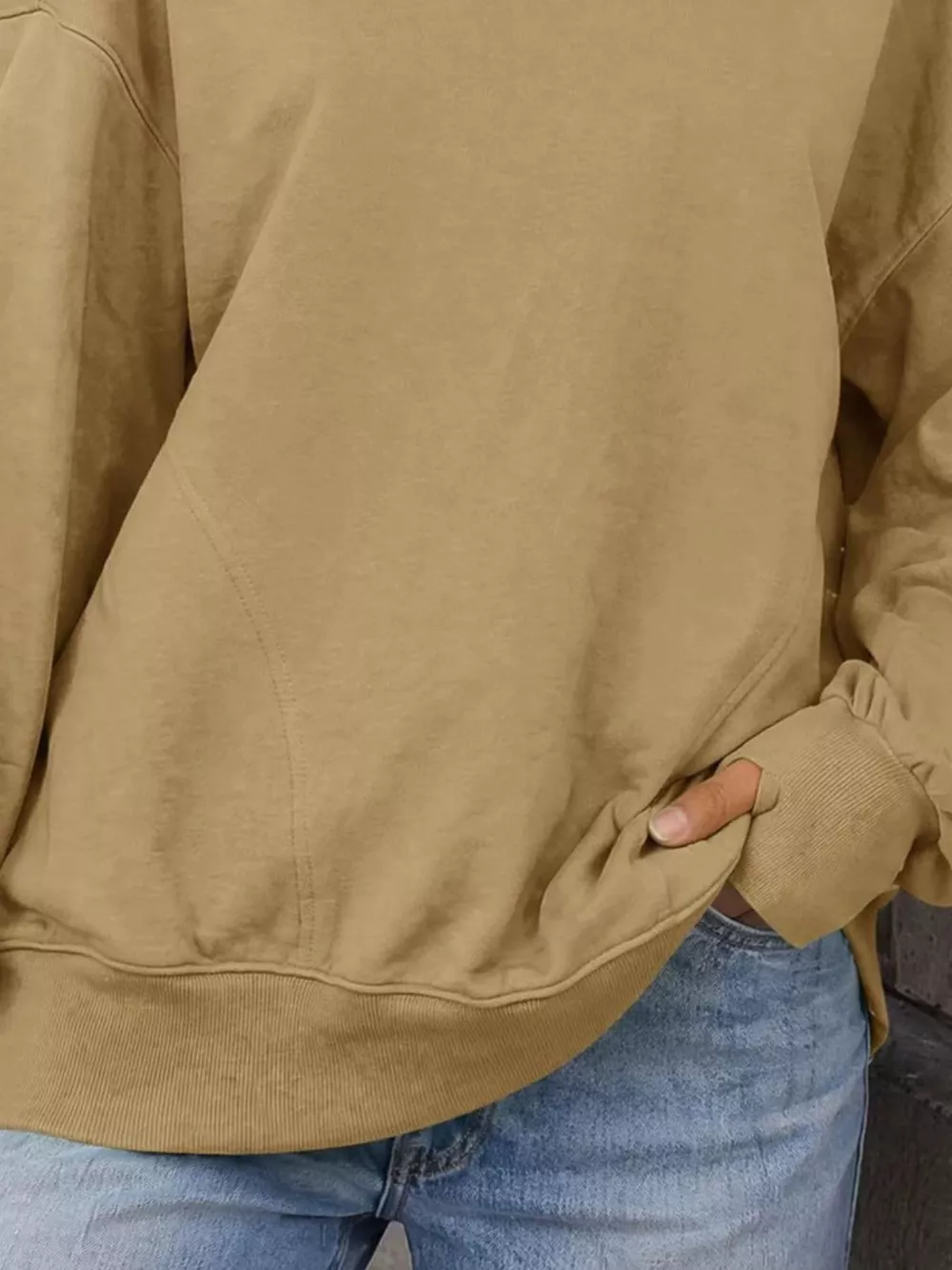 Mock Neck Oversized Sweatshirt, image 11