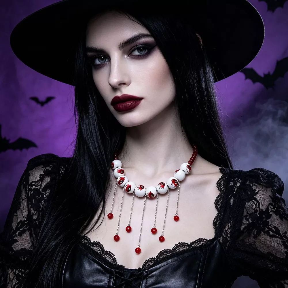 Halloween Gothic Eyeball Necklace, image 5