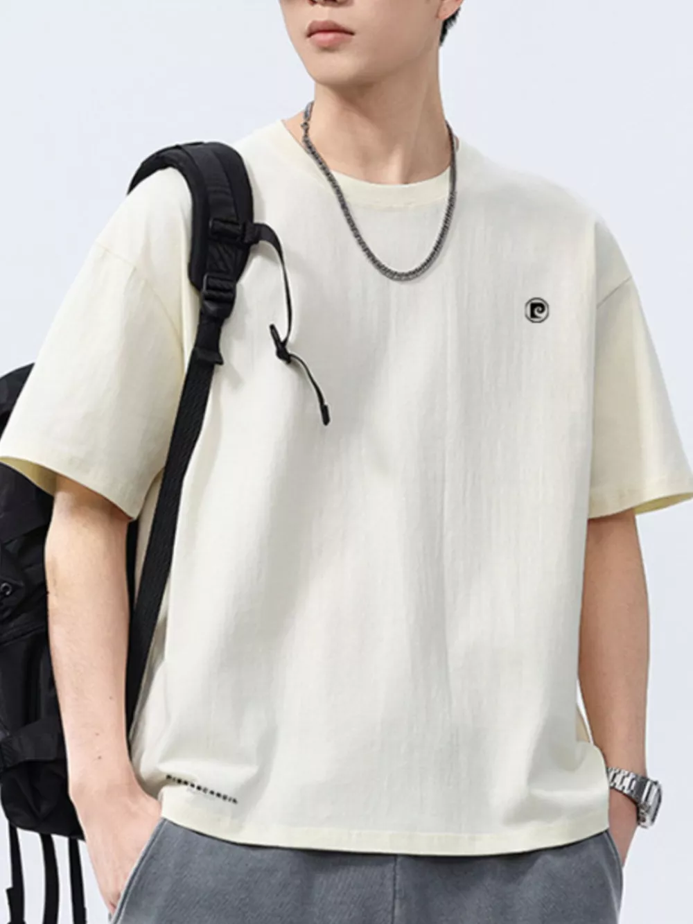 Men's Full Size Oversized Round Neck Short Sleeve T-Shirt Plus Size, image 4