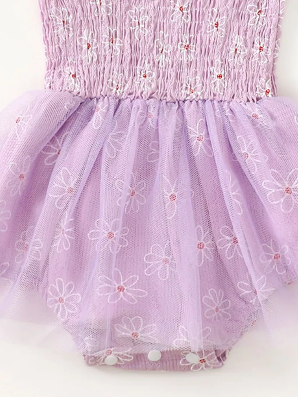 Children's Smocked Bodice Tulle Dress with Headband, image 4