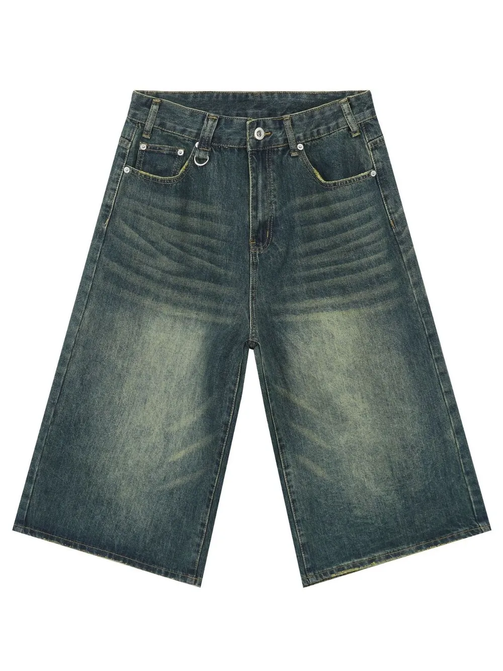Men's Wide Leg Denim Shorts, image 10
