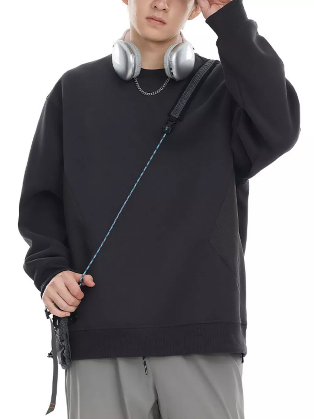 Men's Plus Size Casual Crew Neck Sweatshirt, image 11