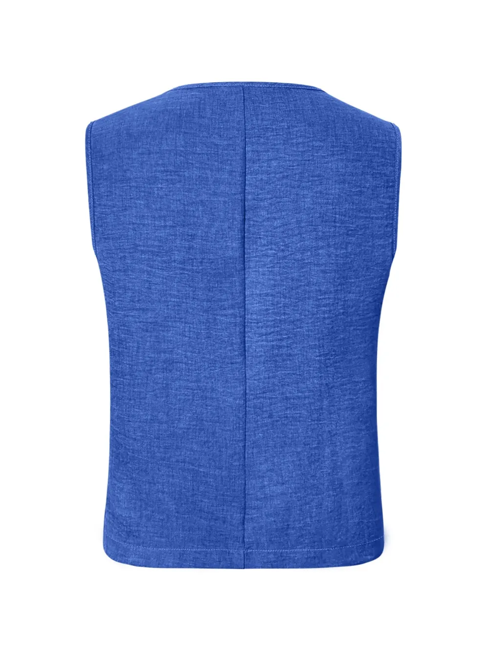 V-Neck Button Up Vest Coat, image 2