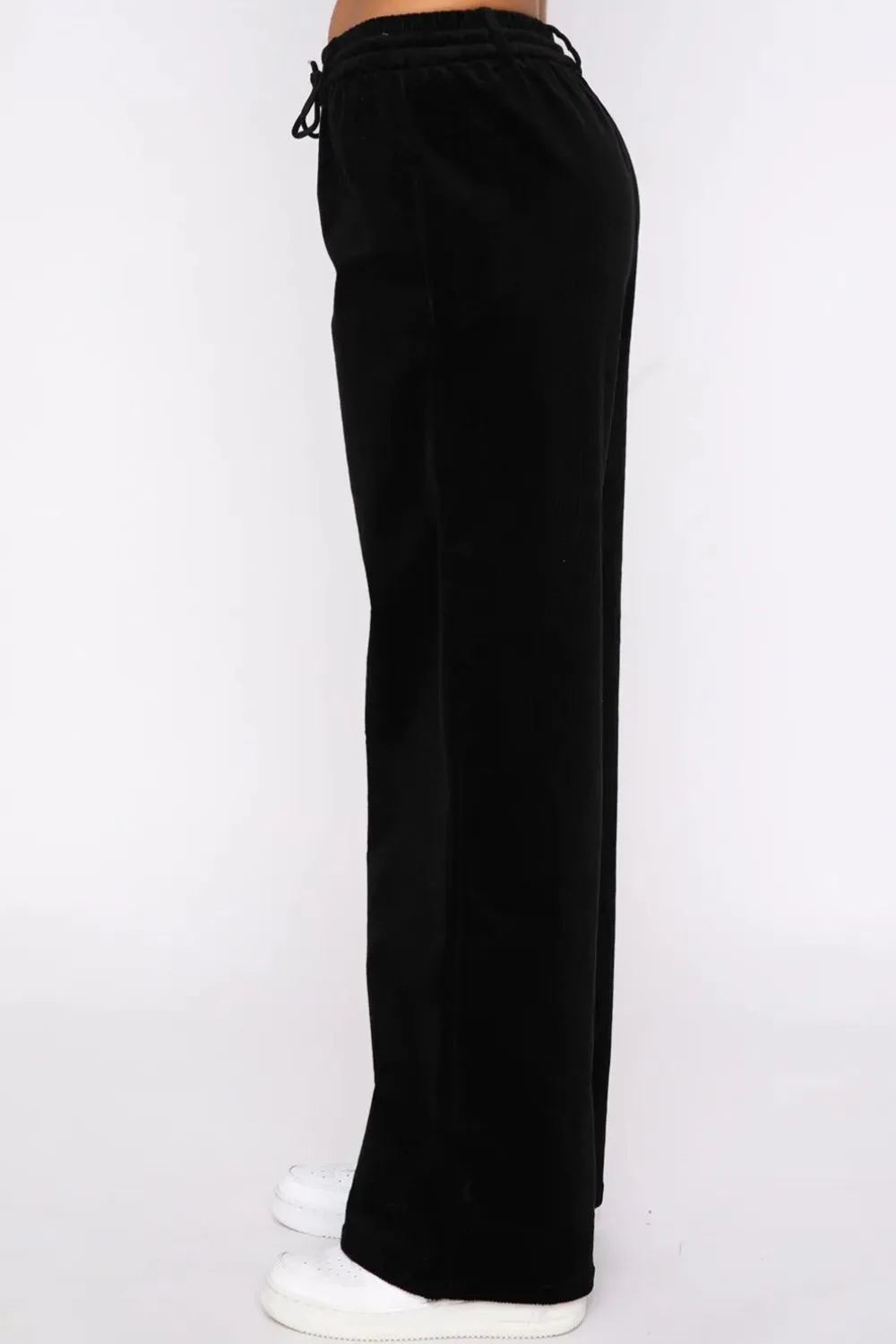 Drawstring Waist Wide Leg Active Pants, image 3