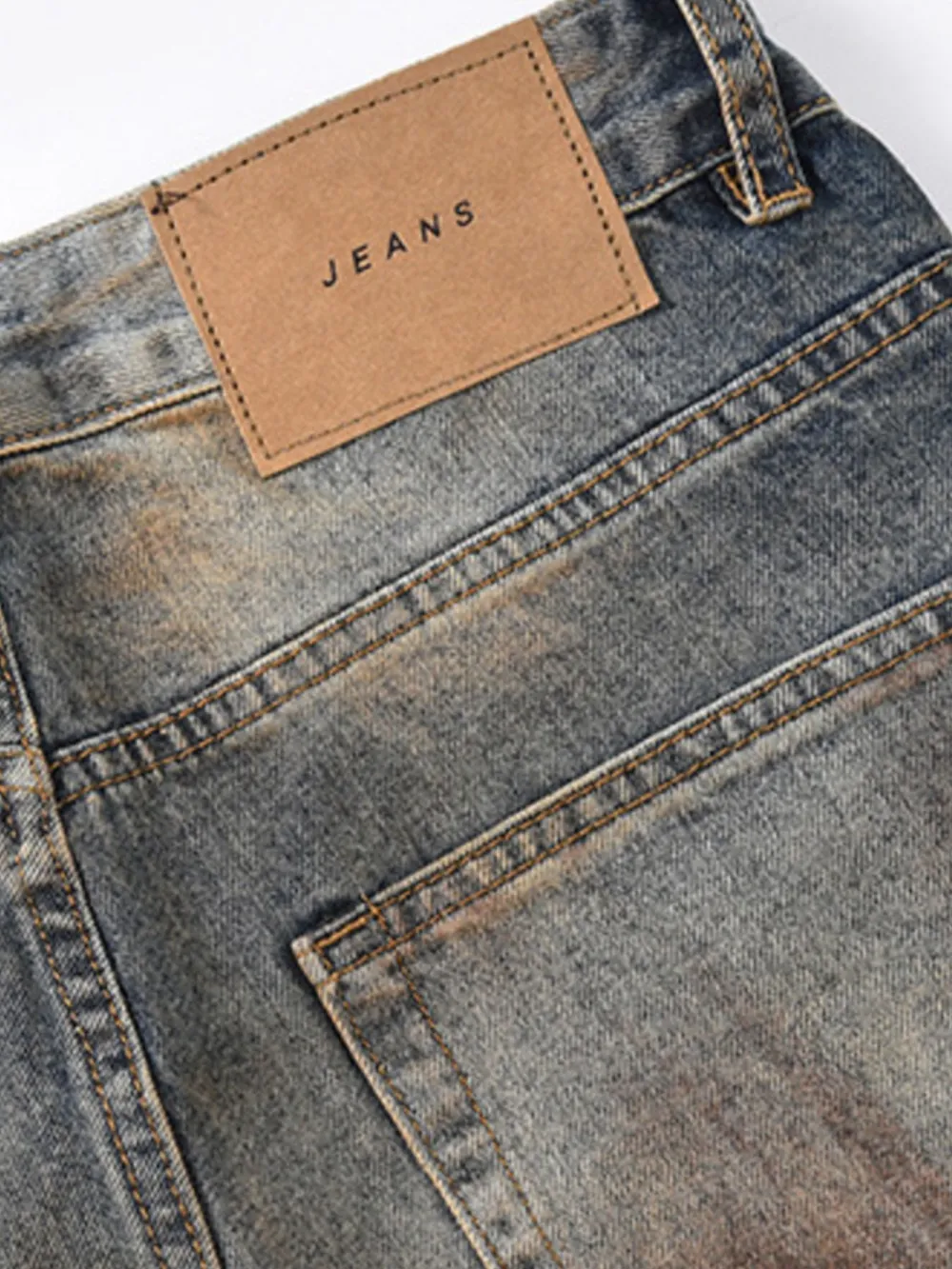 Men's Distressed Bleached Loose Fit Jeans, image 2