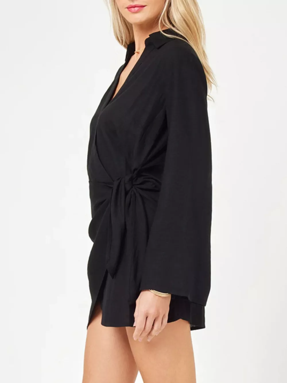 Tied Long Sleeve Cover Up Dress, image 8