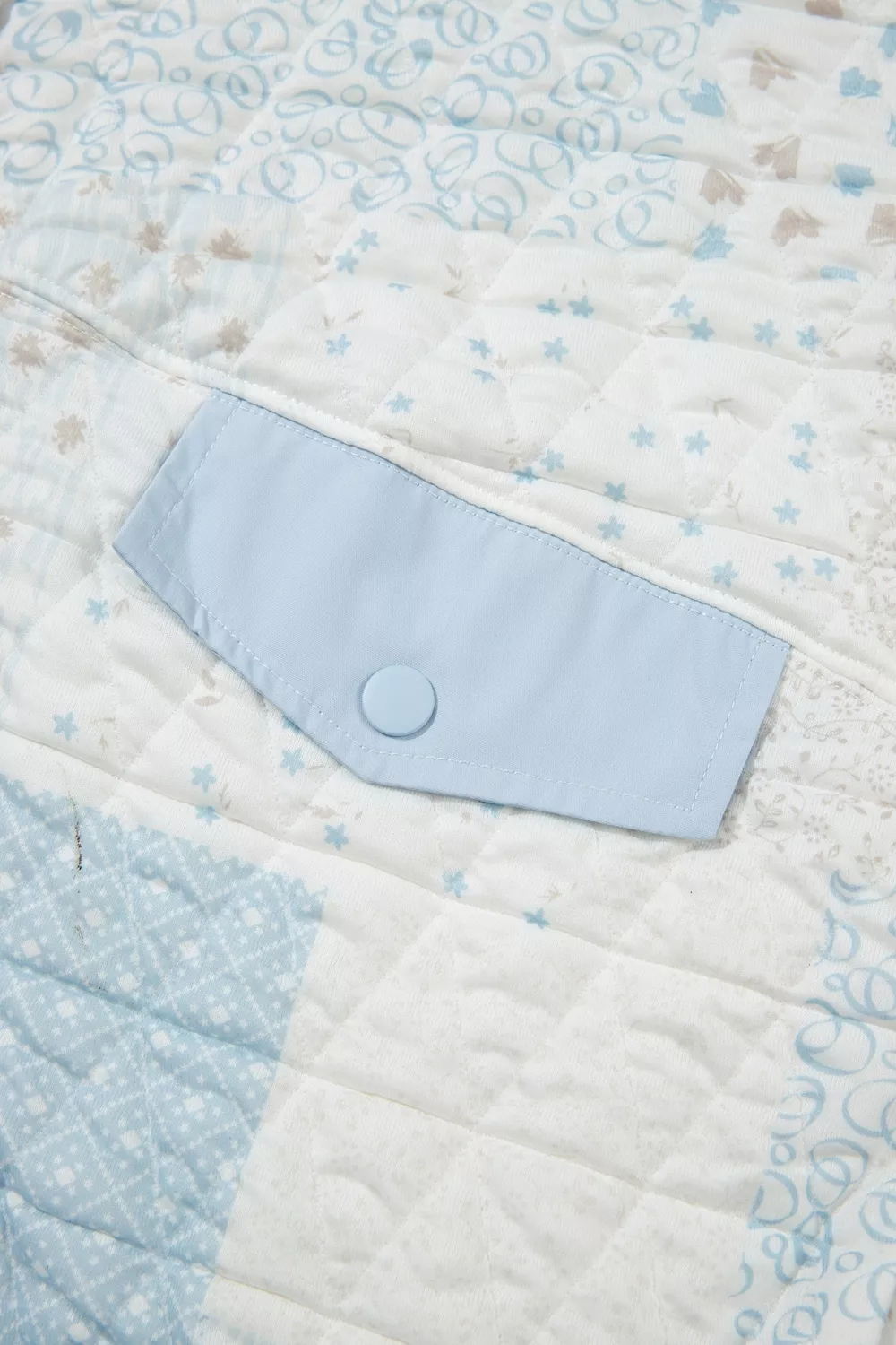 Patchwork Quilted Snap-Neck Sweatshirt, image 12