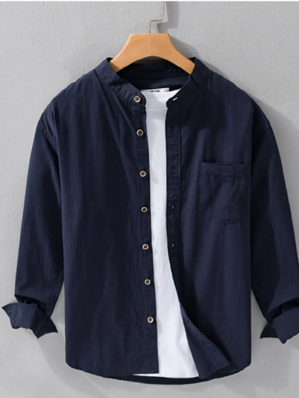 Men's Plus Size Button Up Long Sleeve Shirt, image 6