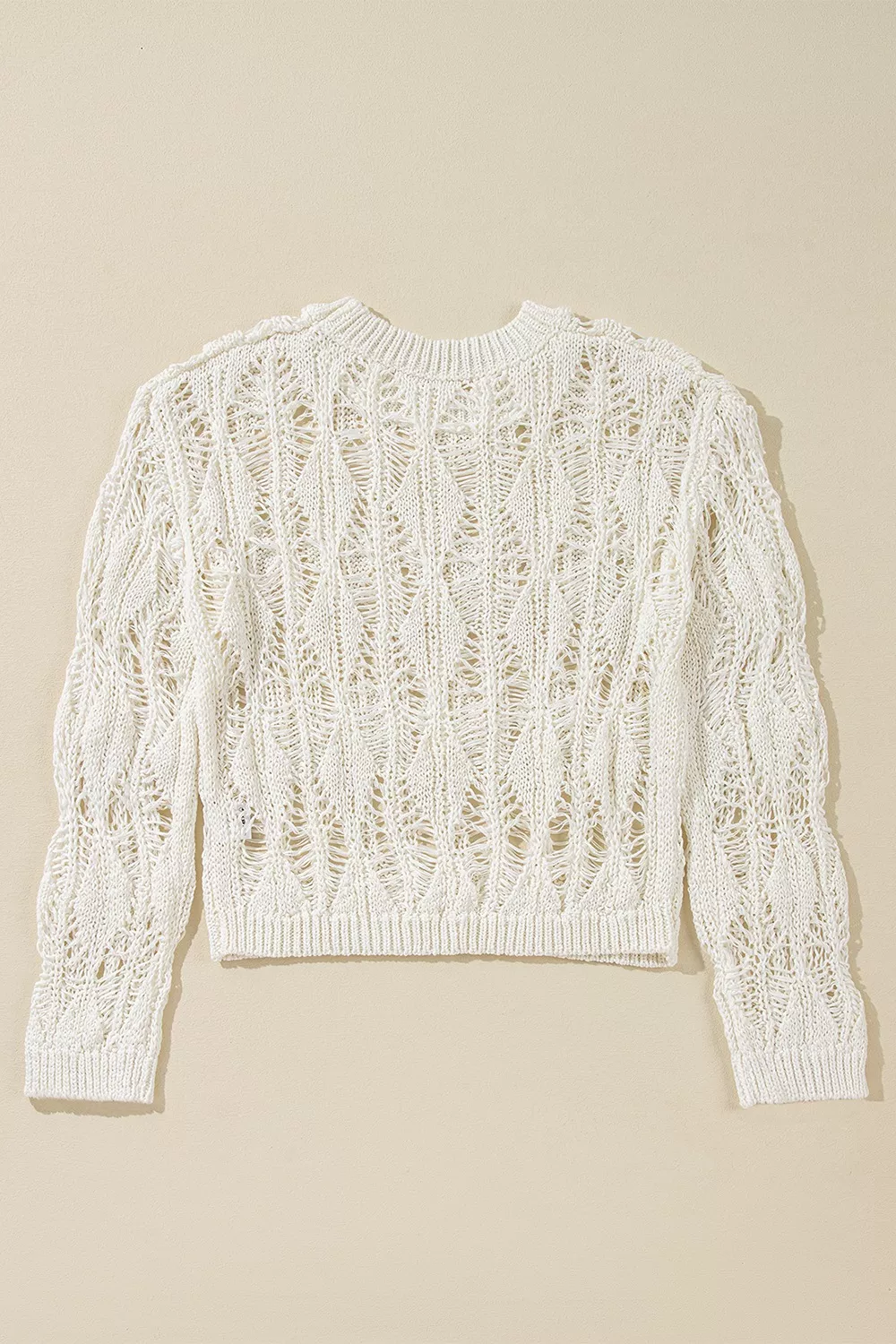 Hollow Out Long Sleeve Knit Cover Up, image 8