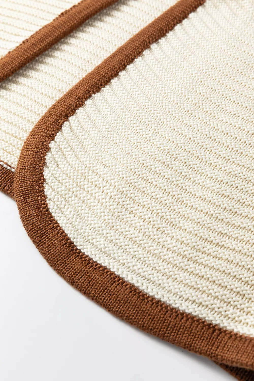 Contrast Trim Tie-Front Sweater Vest, image 13