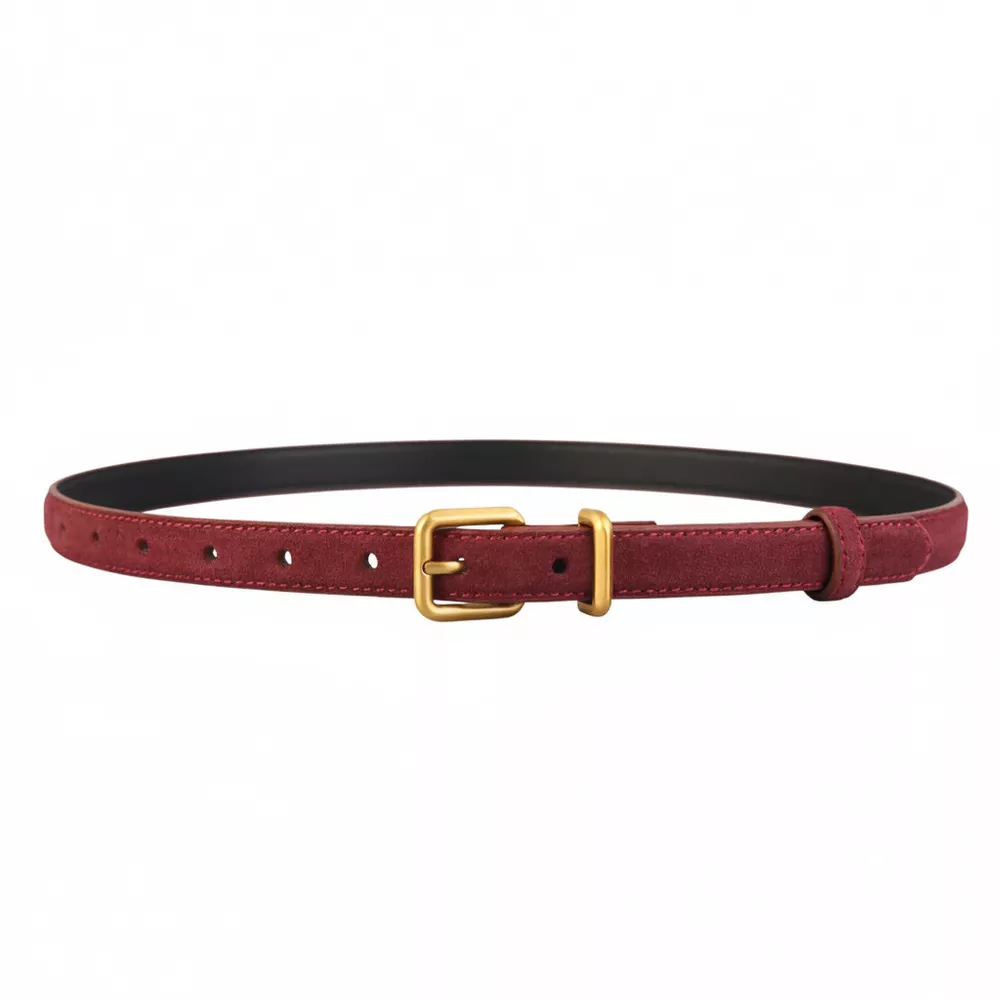 Golden Buckle Skinny Belt, image 3