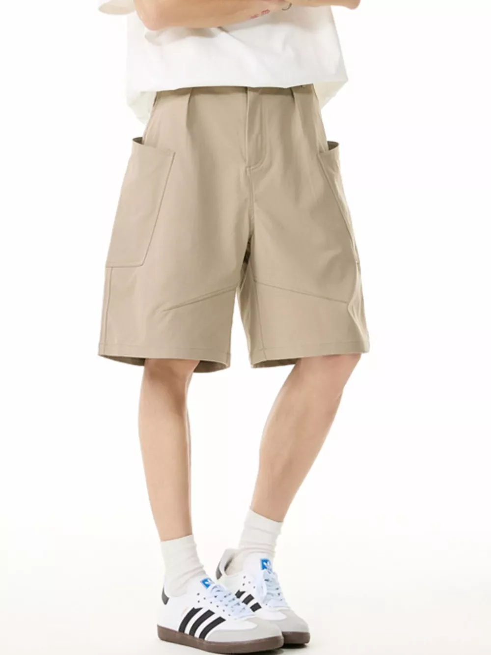 Men's Plus Size Drawstring Casual Shorts, image 3