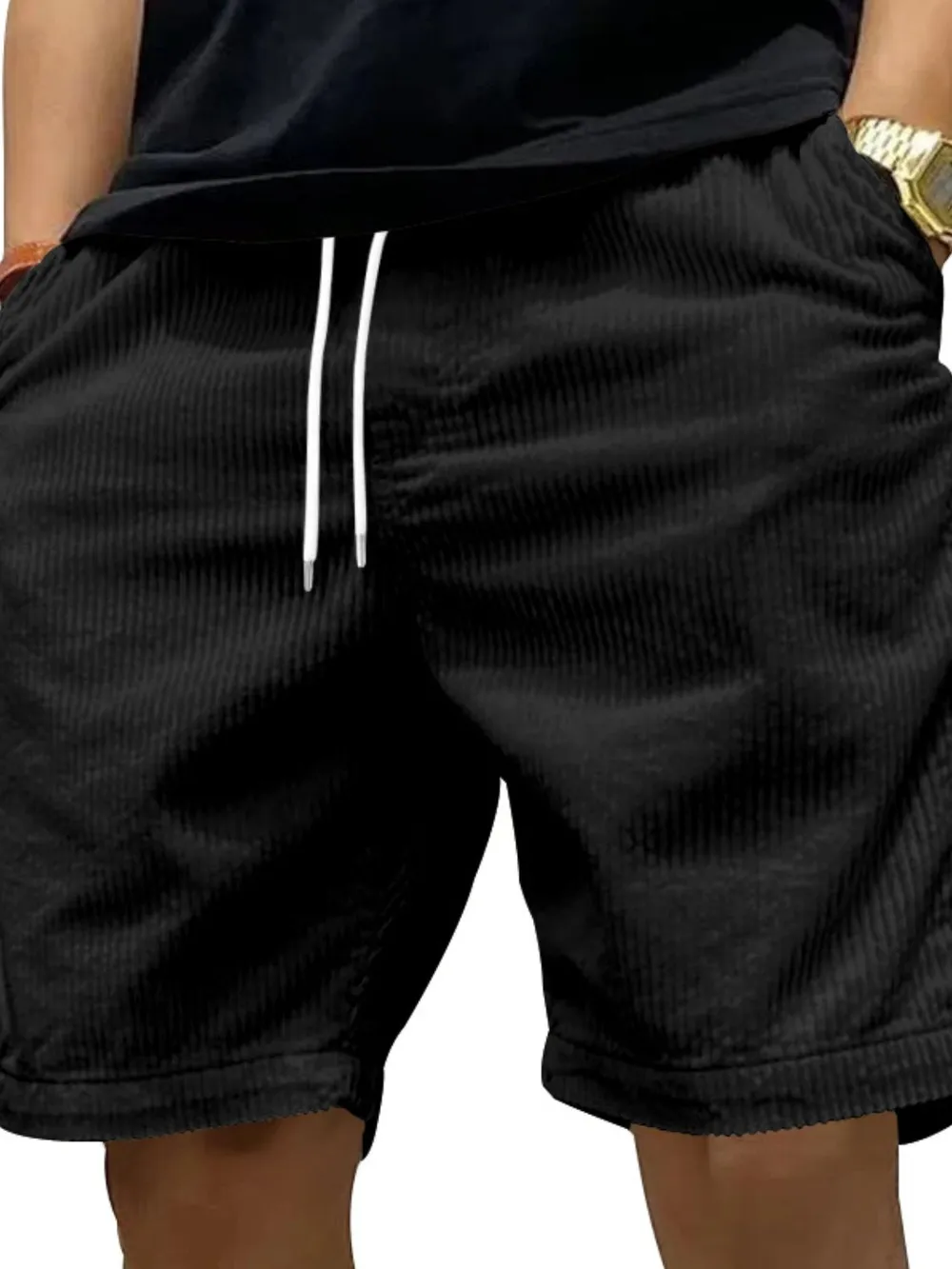Men's Drawstring Shorts with Pockets, image 4