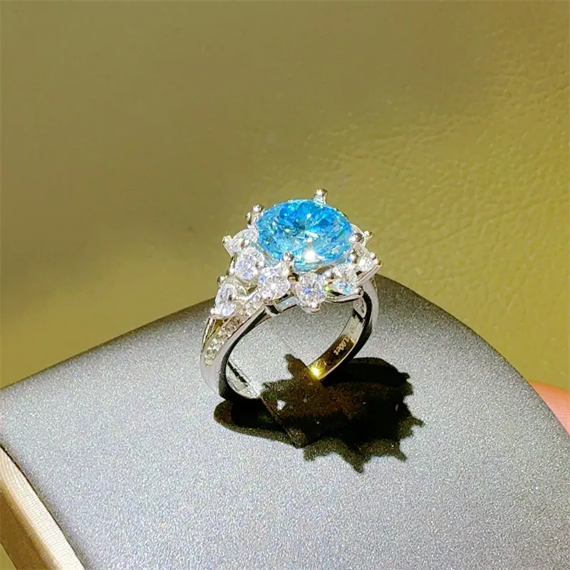 3 Carat Moissanite Zircon 925 Sterling Silver Ring, image 3