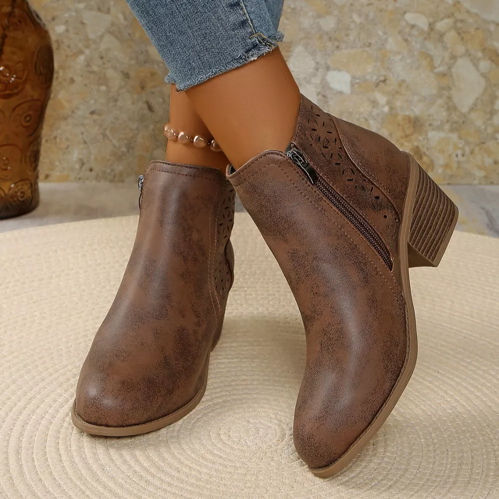 Point Toe Block Heels Boots, image 18