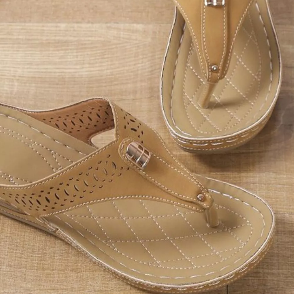Toe Post Wedge Sandals, image 6