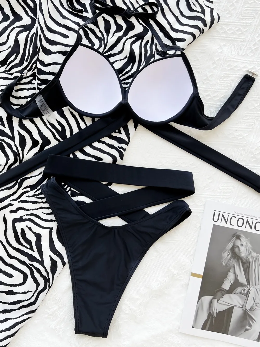 Crisscross Halter Neck Bikini Set, image 11
