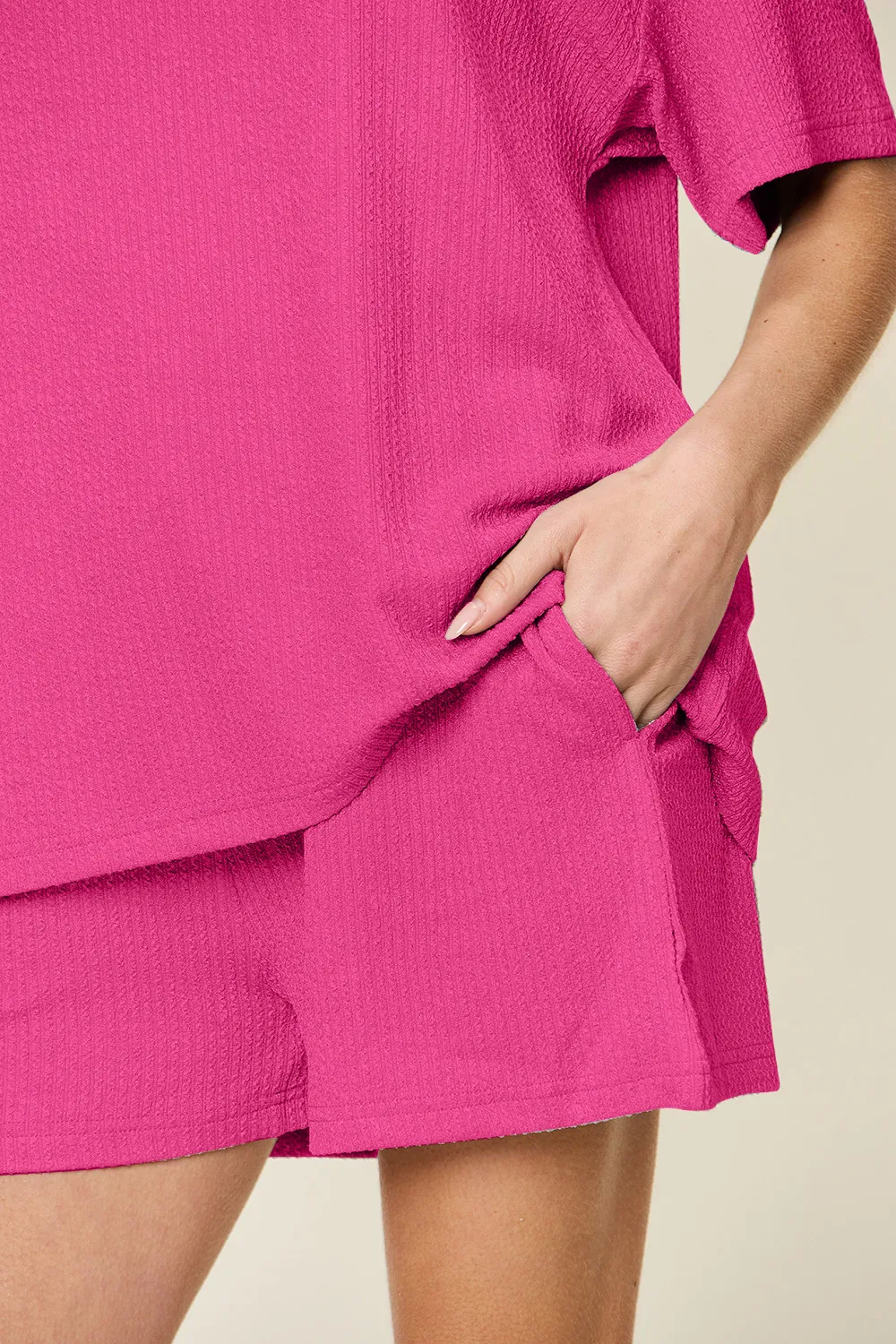 Basic style Round Neck Solid Set, image 10