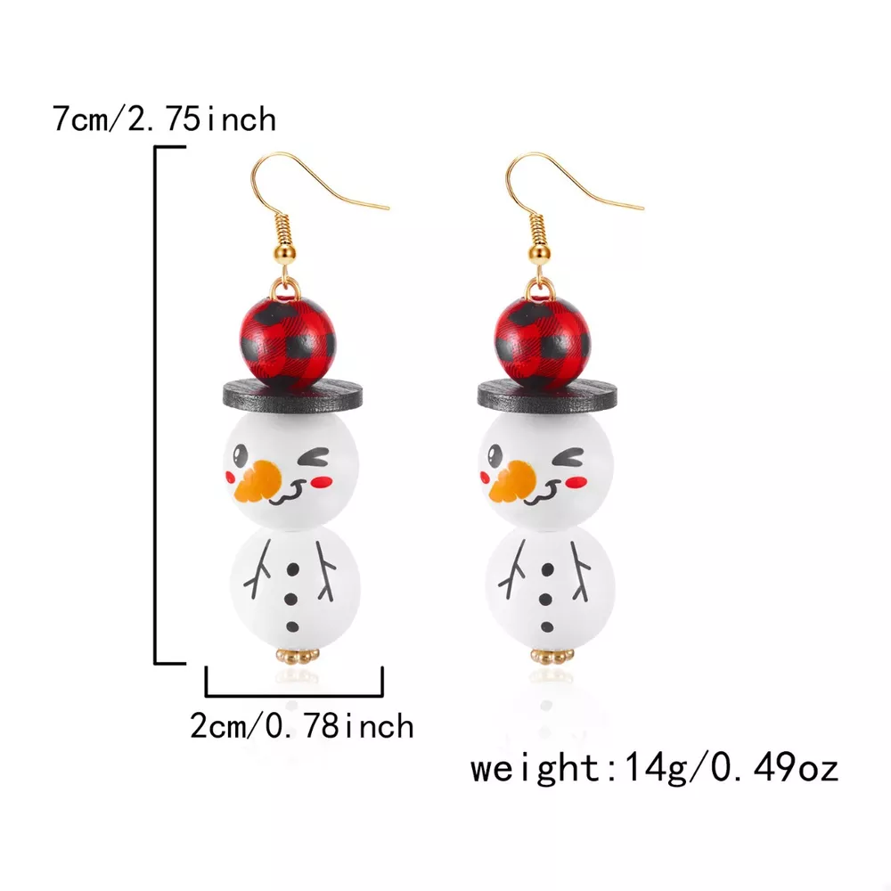 Christmas Snowman Dangle Earrings, image 6