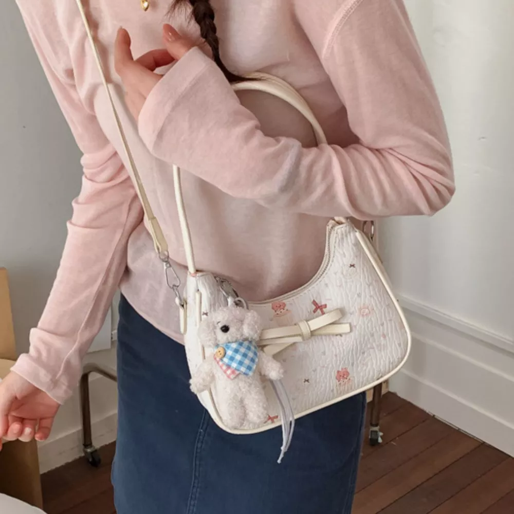 Printed PU Leather Shoulder Bag, image 3