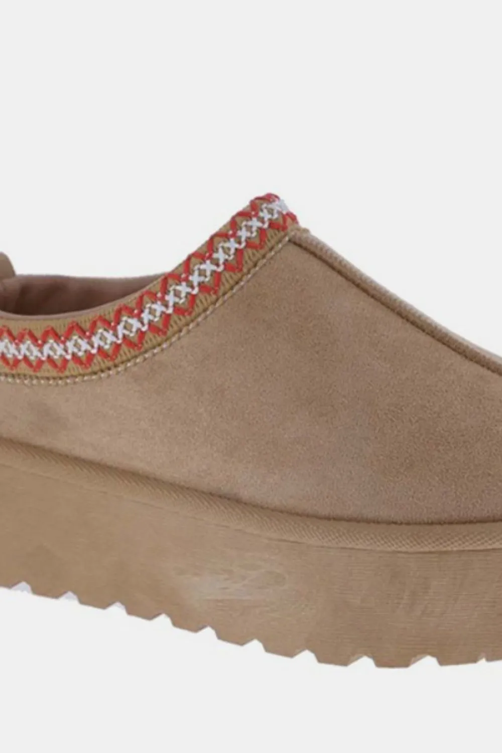 Platform Embroidered Trim Slip-On Boots, image 2