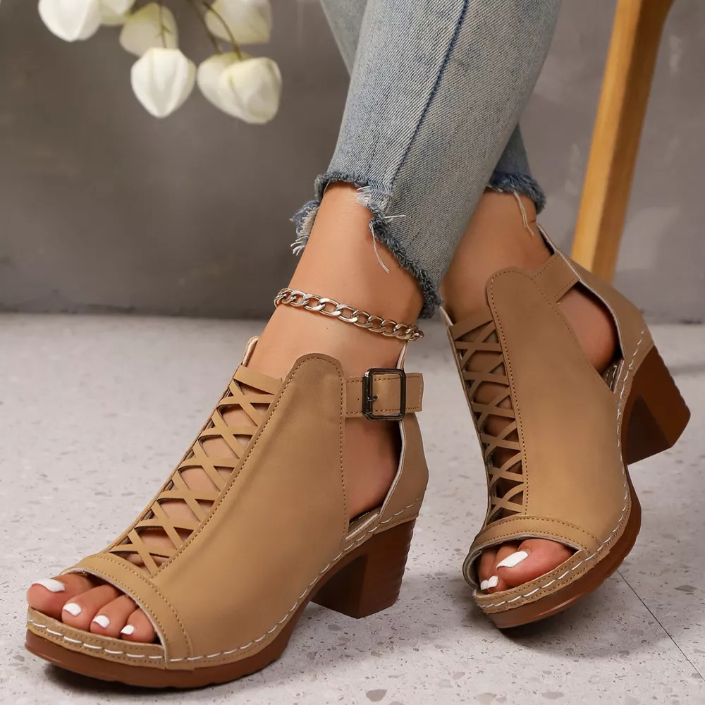 Open Toe Block Heels Sandals, image 15