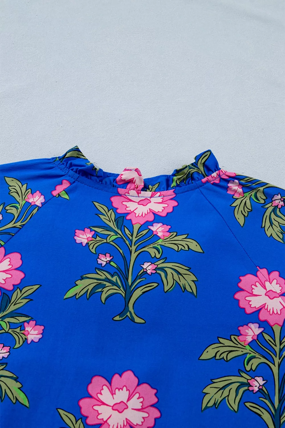 V Neck Short Sleeve Loose Flower Dress, image 9