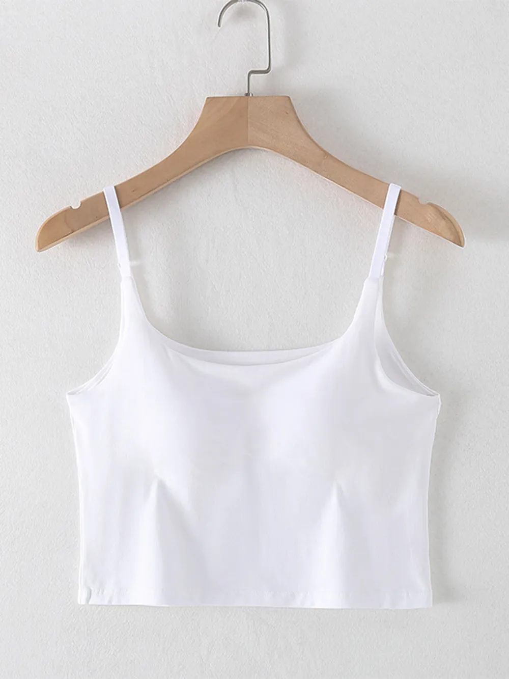 Scoop Neck Cropped Cami with Chest Pads, image 14