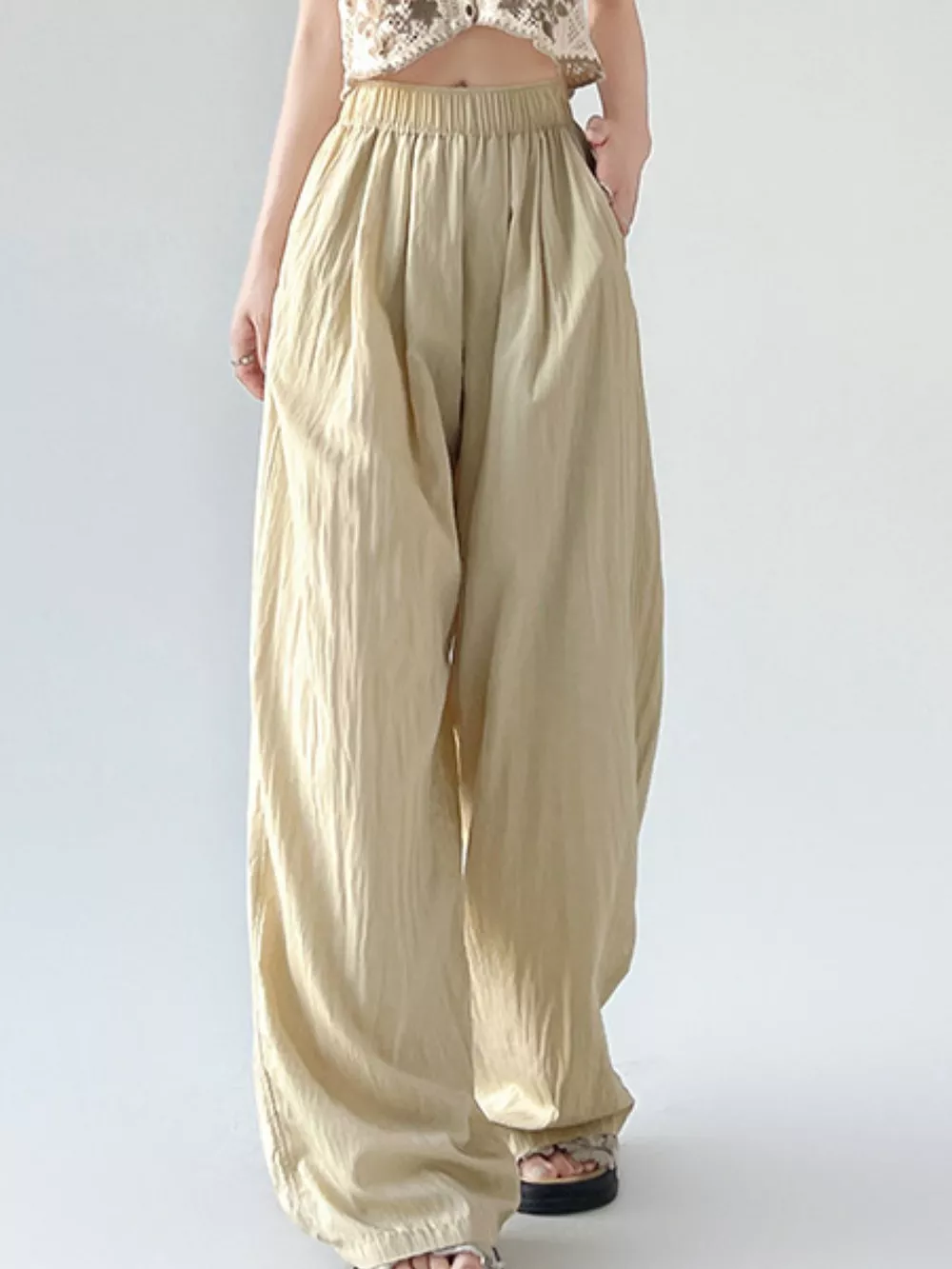 High-Waisted Loose Fit Wide-Leg Casual Pants, image 20