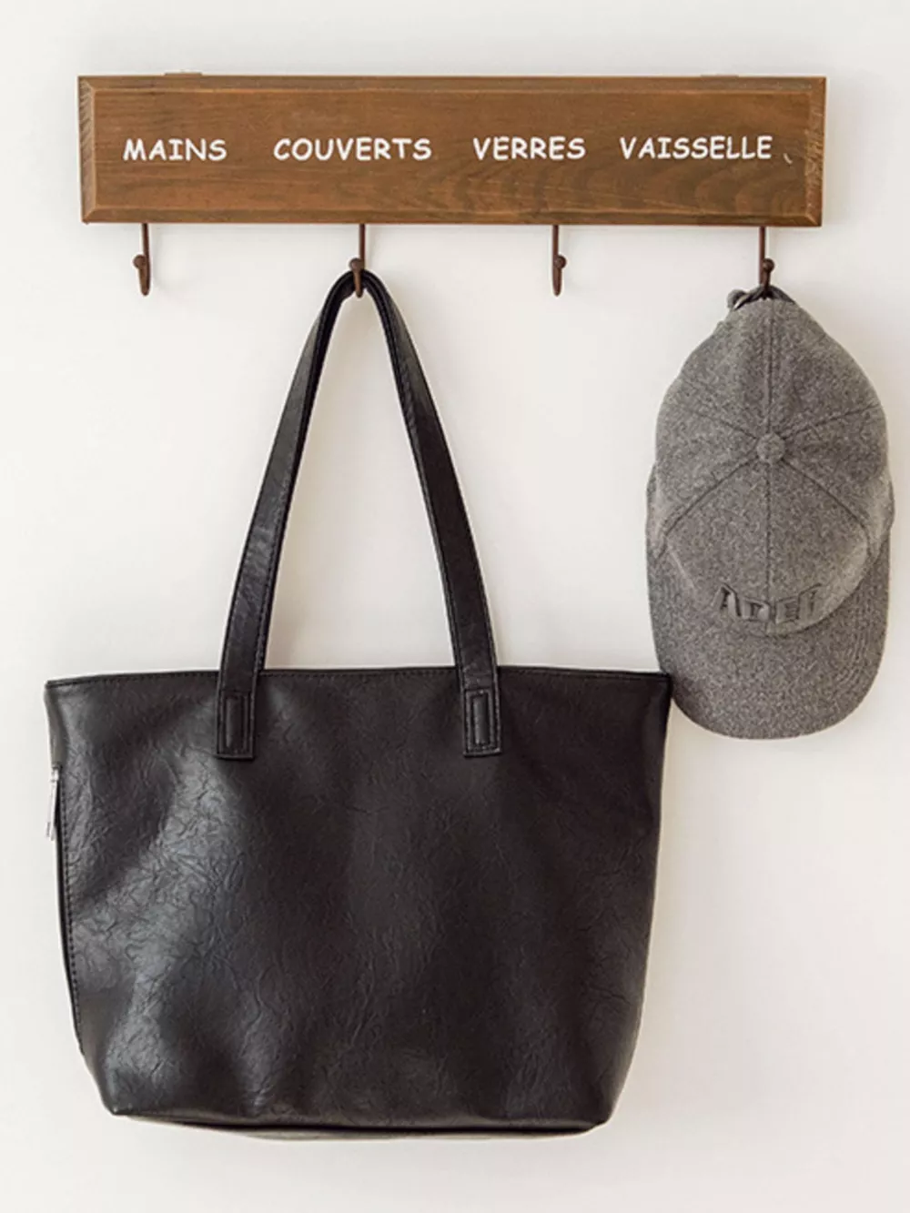 Classic PU Leather Tote Handbag, image 3